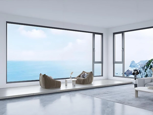 Modern Minimalist Living with Slim-Frame Aluminum Windows